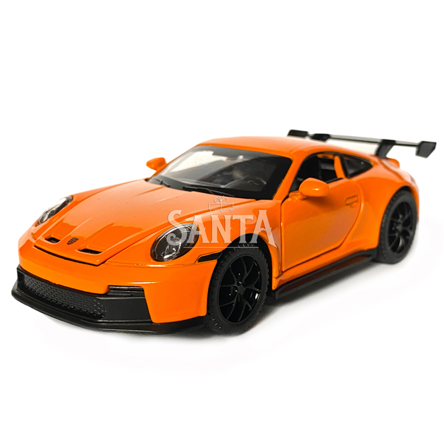 Игрушечная машинка металлическая Porsche 911 GT3, порше, оранжевый