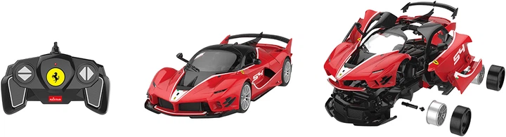 Автомобіль-конструктор Rastar Ferrari FXX K на радіокеруванні 1:18 Червоно-чорний (6930751317567) - зображення 3