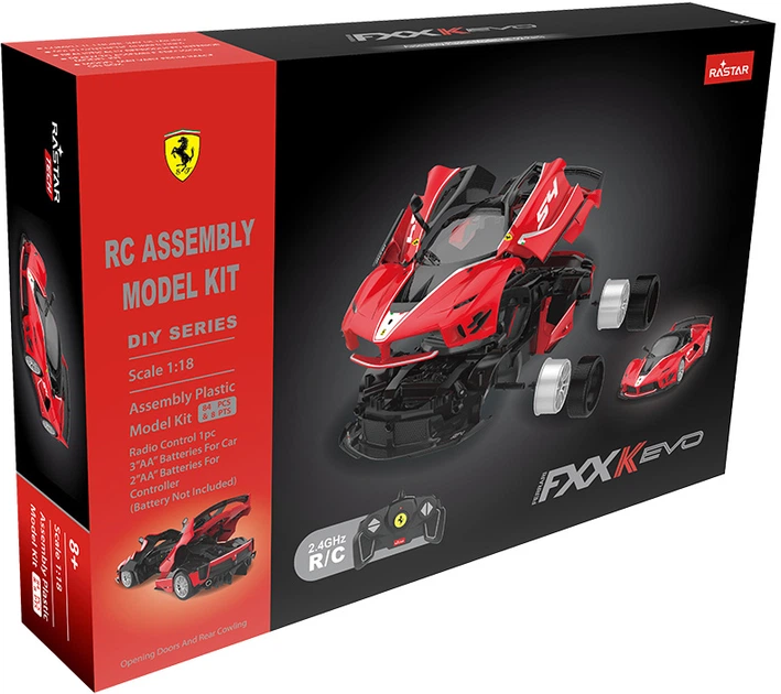 Автомобіль-конструктор Rastar Ferrari FXX K на радіокеруванні 1:18 Червоно-чорний (6930751317567) - зображення 11