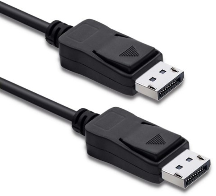 Kabel Qoltec DisplayPort v1.4 - DisplayPort v1.4 8K 0.5 m czarny (5901878505848) - obraz 1