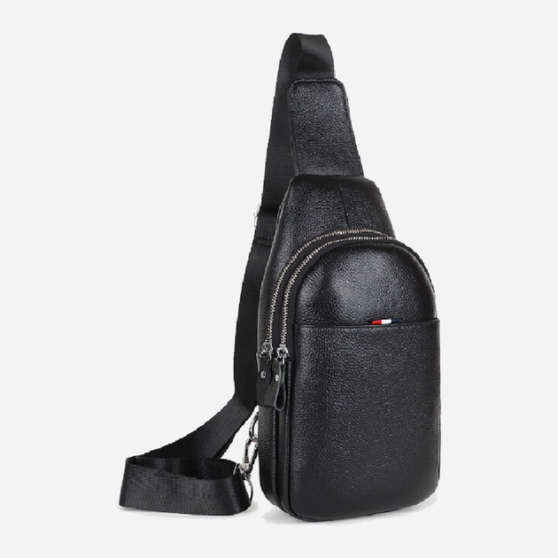 Сумка-слинг мужская кожаная Tiding Bag FL-A25F-8803A Черная – в ...