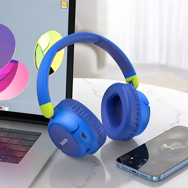Наушники hoco w43 adventure bt headphones blue - изображение 3