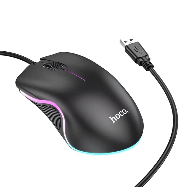 Мышь usb hoco gm19 enjoy игровая rgb - Фото 4 Мышь usb hoco gm19 enjoy игровая rgb - изображение 4