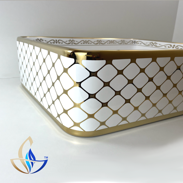 Раковина накладна прямокутна SIA Glow White Elegans 480x370x130 A340 - зображення 2