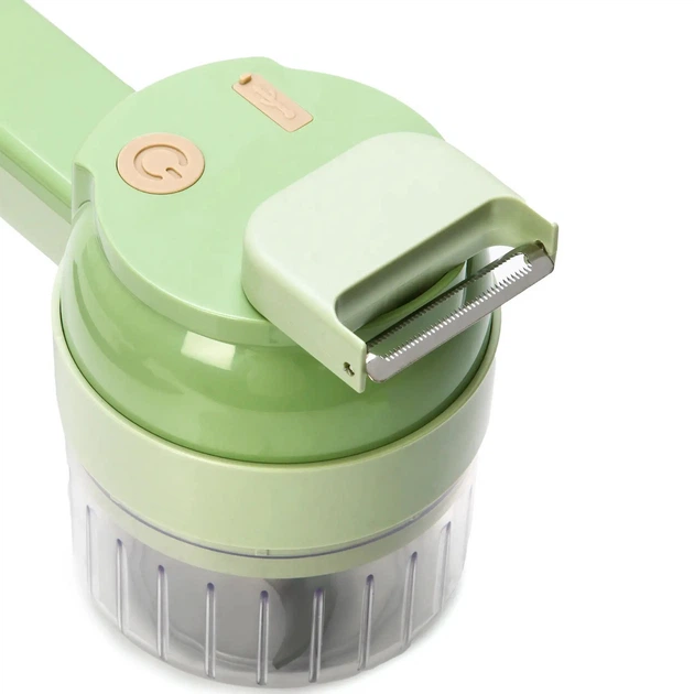 Ручний подрібнювач для овочів 4в1 Food Chopper Овочерізка електрична - зображення 8