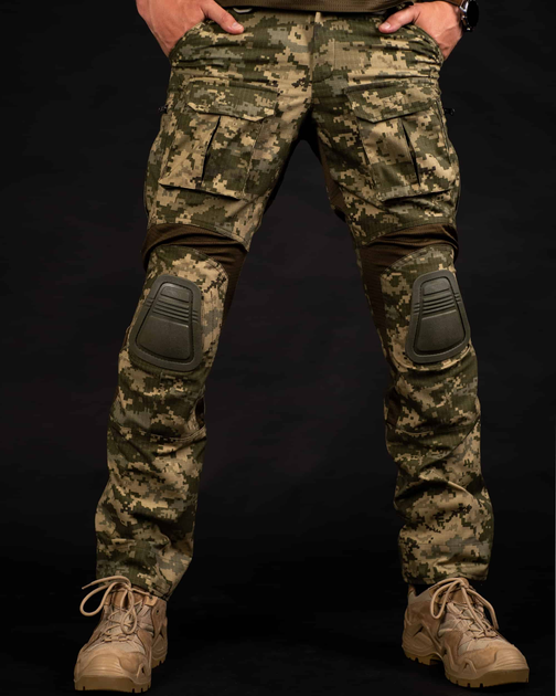 Тактичні штани "Генерал" з вентиляцією та наколінниками - піксель L - изображение 1