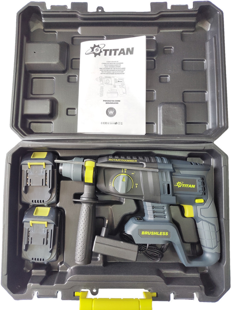 Перфоратор аккумуляторный Титан PRH 2621B-CORE SET1 - изображение 3