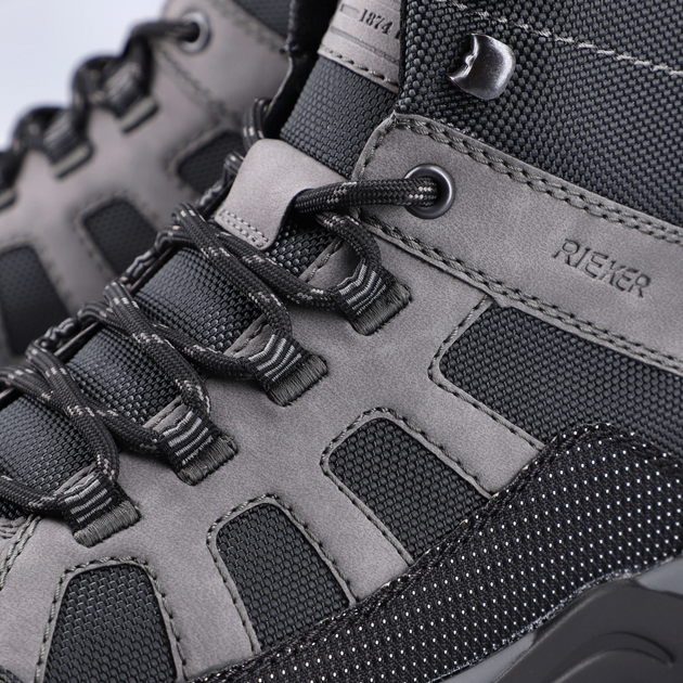 Buty trekkingowe męskie wysokie Rieker B6832-45 42 27.4 cm Szare (4060596703231) - obraz 11