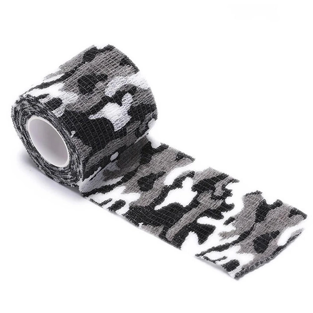 Камуфляжна маскувальна стрічка для маскування SACT-T1 (Self-adhesive camouflage tape Type-1) Зимовий камуфляж 4,8м (SACT-T1-4224) - зображення 1