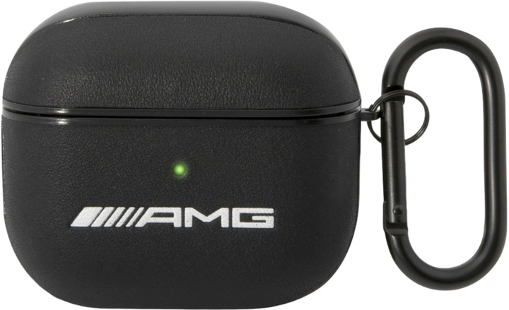 Etui AMG Leather Big Logo do AirPods 3 Czarny (3666339069285) - obraz 1