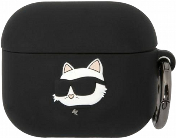 Чохол CG Mobile Karl Lagerfeld Silicone Choupette Head 3D для AirPods 3 Black (3666339087913) - зображення 1