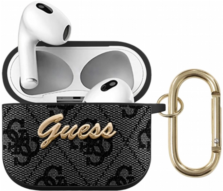 Etui CG Mobile Guess 4G Script do AirPods 3 Szary (3666339009717) - obraz 1