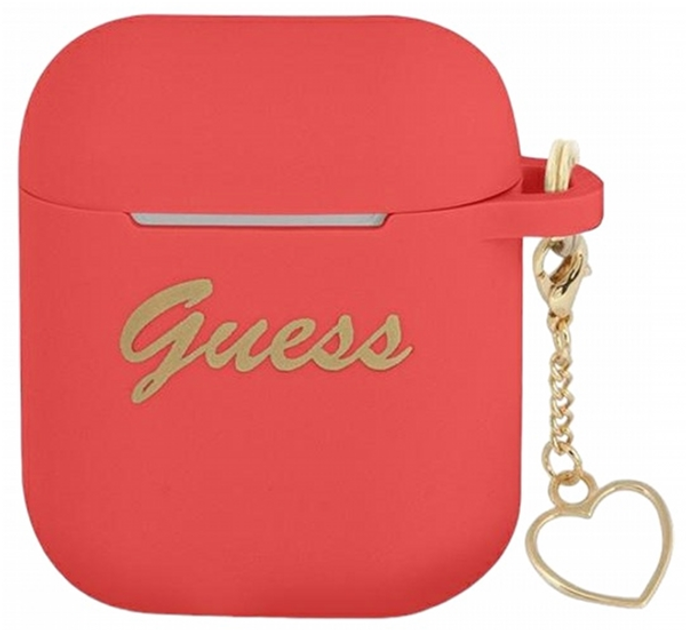 Чохол CG Mobile Guess Silicone Charm Heart Collection GUA2LSCHSR для AirPods 1 / 2 Red (3666339039097) - зображення 1