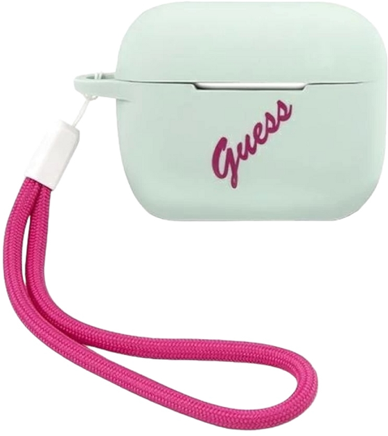 Etui CG Mobile Guess Silicone Vintage GUACAPLSVSBF do AirPods Pro Niebieski fuschia (3700740495483) - obraz 1