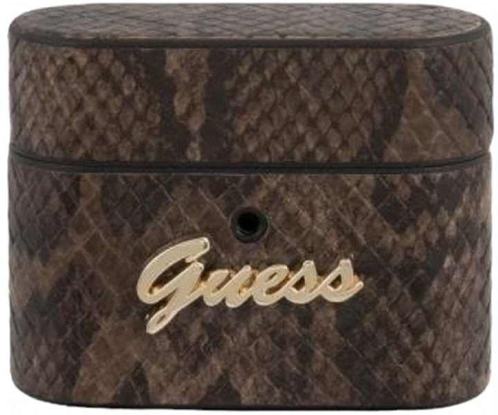 Etui CG Mobile Guess Python Collection GUACAPPUSNSMLBR do AirPods Pro Brązowy (3700740479063) - obraz 1