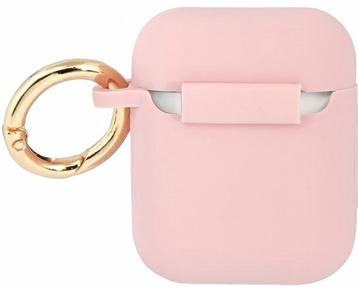 Etui CG Mobile Guess Silicone Vintage Script GUA2SSSI do AirPods 1 / 2 Różowy (3666339009991) - obraz 2