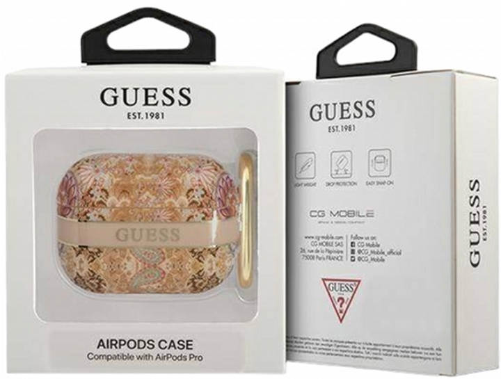 Чохол CG Mobile Guess Paisley Strap Collection GUAPHHFLD для AirPods Pro Gold (3666339047320) - зображення 3