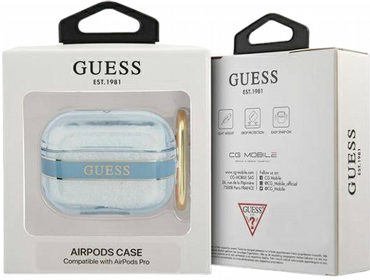 Etui CG Mobile Guess Strap Collection GUAPHHTSB do AirPods Pro Niebieski (3666339047115) - obraz 3