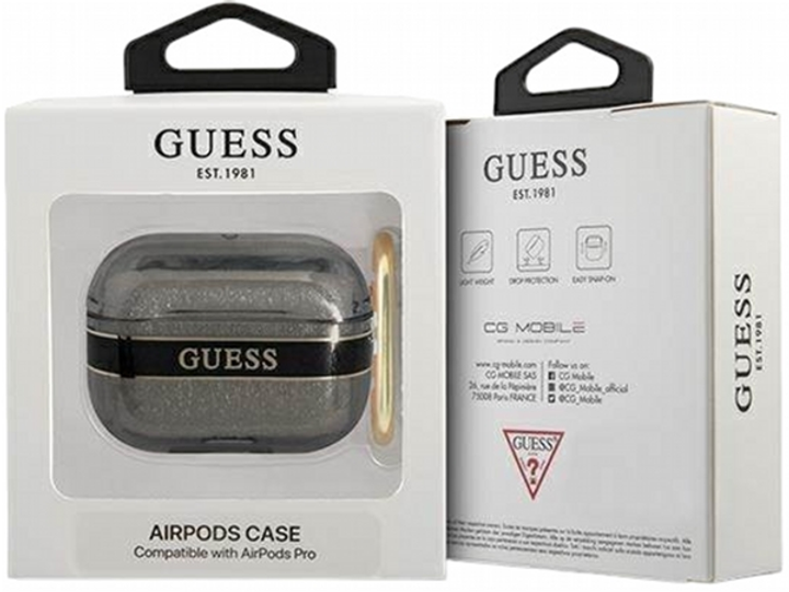 Etui CG Mobile Guess Strap Collection GUAPHHTSK do AirPods Pro Czarny (3666339047054) - obraz 3