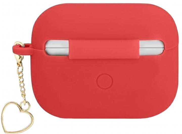 Чохол CG Mobile Guess Silicone Charm Heart Collection GUAPLSCHSR для AirPods Pro Red (3666339039103) - зображення 2