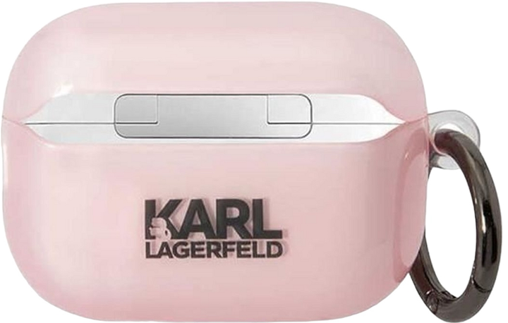 Etui CG Mobile Karl Lagerfeld Ikonik Choupette KLAP2HNCHTCP do Apple AirPods Pro 2 Różowy (3666339099329) - obraz 2