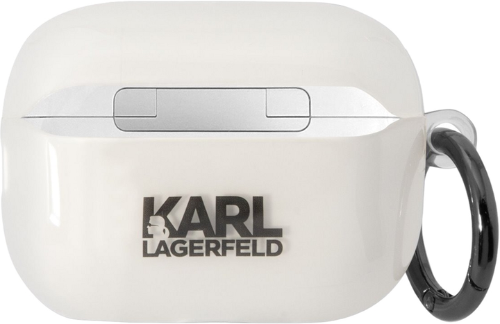 Чохол CG Mobile Karl Lagerfeld Ikonik CG Mobile Karl Lagerfeld KLAP2HNIKTCT для Apple AirPods Pro 2 White (3666339099299) - зображення 2