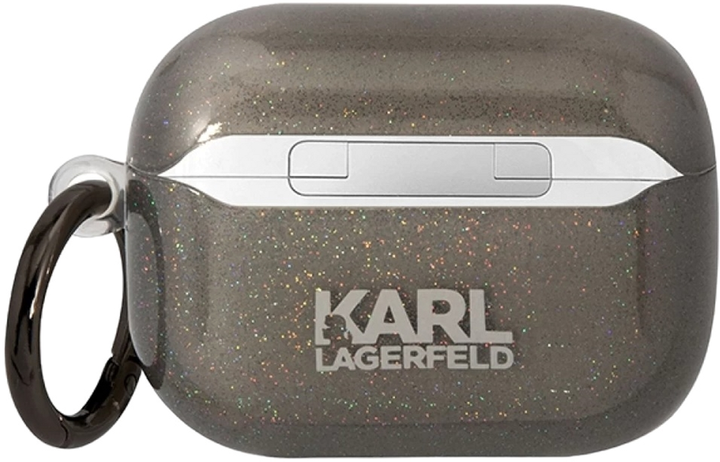Etui CG Mobile Karl Lagerfeld Glitter Karl&Choupette KLAPHNKCTGK do Airpods Pro Czarny (3666339088149) - obraz 2