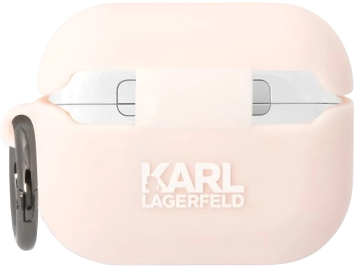 Etui CG Mobile Karl Lagerfeld Silicone Karl Head 3D KLAPRUNIKP do AirPods Pro Różowy (3666339087876) - obraz 2