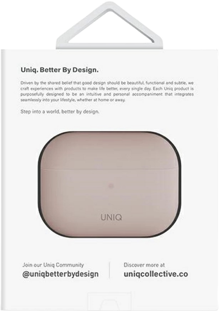 Etui Uniq Lino Silicone do AirPods Pro 2 Różowy (8886463683552) - obraz 6