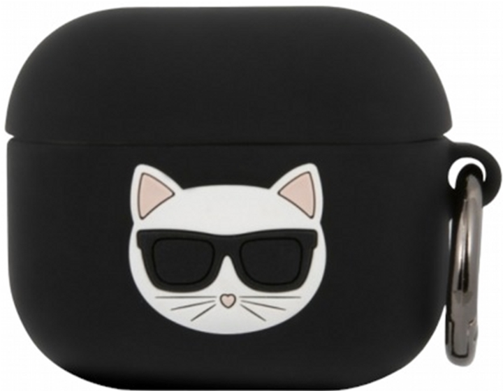 Etui CG Mobile Karl Lagerfeld Silicone Choupette KLACA3SILCHBK do AirPods 3 Czarny (3666339009359) - obraz 3