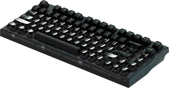 Клавиатура беспроводная FL ESPORTS Q75 SAM Black Transparent Body Dark ...