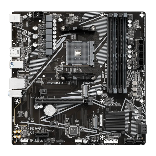 Материнська плата GIGABYTE B550M K - изображение 2