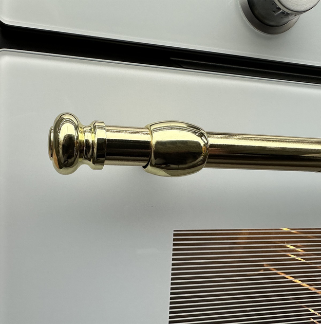 Духова шафа електрична Luxor HB 960 UNIQUE WH Gold + камінь для піци в подарунок , Біле скло, Золото - зображення 6