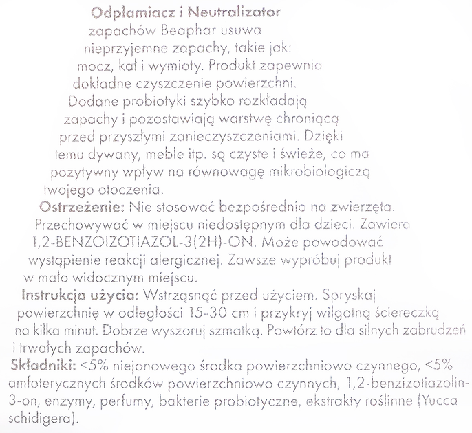 Засіб для виведення плям і нейтралізації неприємних запахів Beaphar 2 в 1, 500 мл (8711231123223) - зображення 2