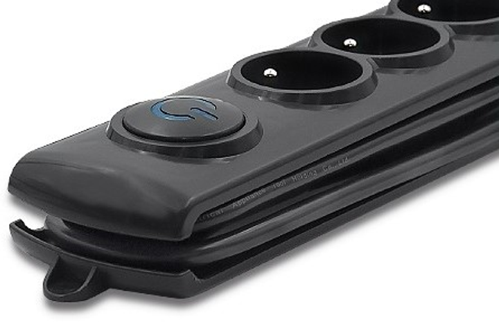 Listwa antyprzepięciowa Qoltec 1.8 m czarna (5901878501130) - obraz 3