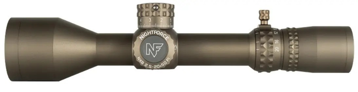 Прибор Nightforce NX8 2.5-20x50 F1 ZeroS. Сетка Mil-XT с подсветкой. Dark Earth - изображение 2