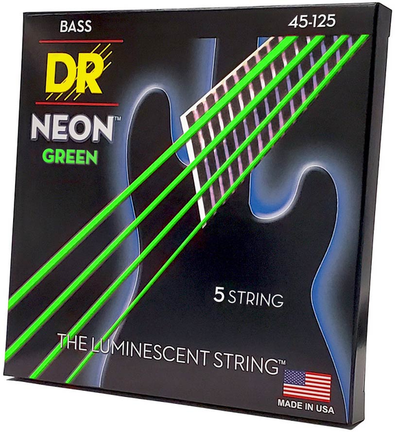 Струны для бас-гитары DR STRINGS NEON GREEN BASS - MEDIUM - 5 STRING ...