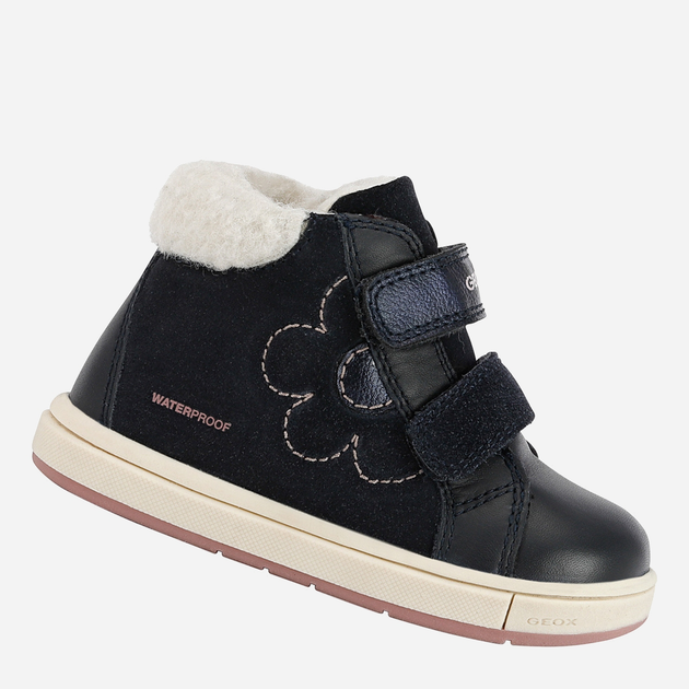 Zimowe trzewiki dziewczęce ocieplane Geox Sneakers B264ZA02243-C4021 27 Ciemnogranatowe (8050036767479) - obraz 2