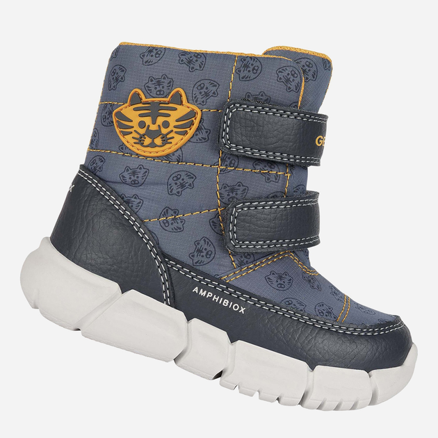 Дитячі зимові чоботи для хлопчика Geox Ankle Boots B043PC0MNBU-C4172 26 Сині (8050036761026) - зображення 4