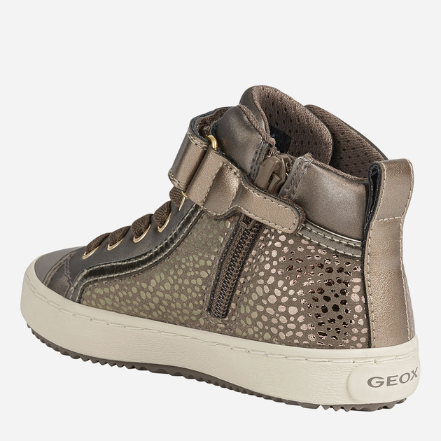 Sneakersy dziecięce dla dziewczynki wysokie Geox Sneakers J744GI0DHAJ-C5005 33 Brązowe (8050036296030) - obraz 4