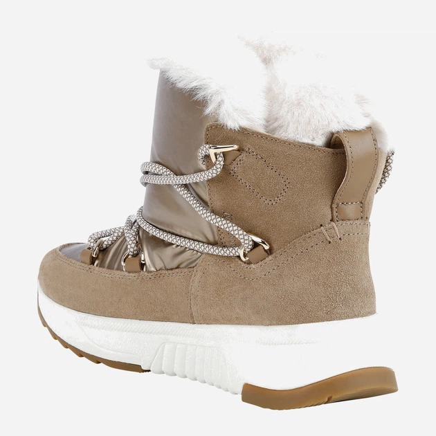 Śniegowce damskie Geox D16HXC022FU-C6777 37 24 cm Jasno-brązowe (8050036419040) - obraz 4