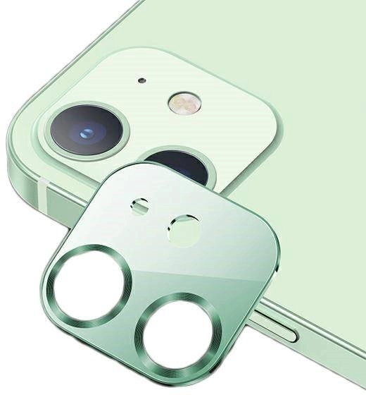 Комплект захисних стекол USAMS Camera Lens Glass для камери iPhone 12 metal зелений (6958444939421) - зображення 1