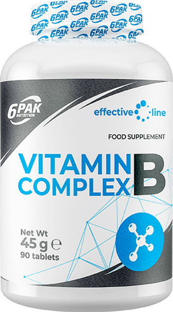 Дієтична добавка 6PAK Nutrition Effective line Vitamin B Complex 90 таблеток (5902811805476) - зображення 1