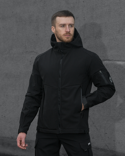 Тактична куртка чоловіча BEZET Робокоп 2.0 9869 L Чорна (2000137543409) - зображення 1
