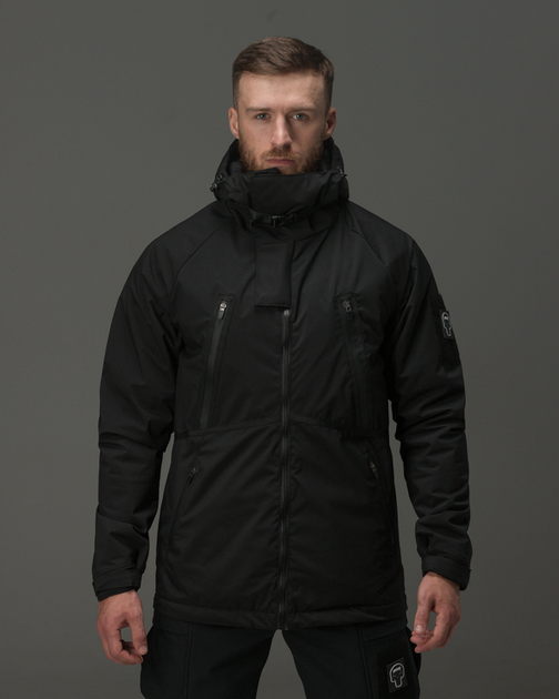 Тактична куртка чоловіча BEZET Techwear 1058 S Чорна (2000377854686) - зображення 1