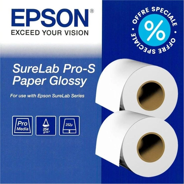 Фотопапір Epson SureLab Pro-S Paper Glossy BP 5" x 65 m 2 рулони (8715946664835) - зображення 1