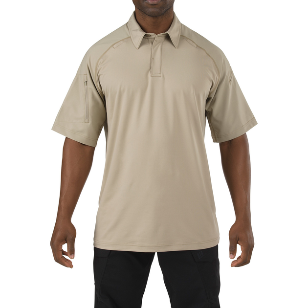 Футболка Поло тактична з коротким рукавом 5.11 Tactical RAPID PERFORMANCE POLO - SHORT SLEEVE Silver Tan S (41018-160) - изображение 1