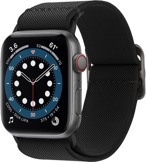 Ремінець Spigen Fit Lite AMP02286 для Apple Watch Series 1/2/3/4/5/6/7/8/SE/Ultra 42-49 мм Black (8809756641534) - зображення 1