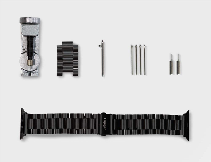 Pasek Spigen Modern Fit Band 062MP25403 do Apple Watch Series 1/2/3/4/5/6/7/8/9/SE/SE2/Ultra 42-49 mm Czarny (8809613768824) - obraz 8