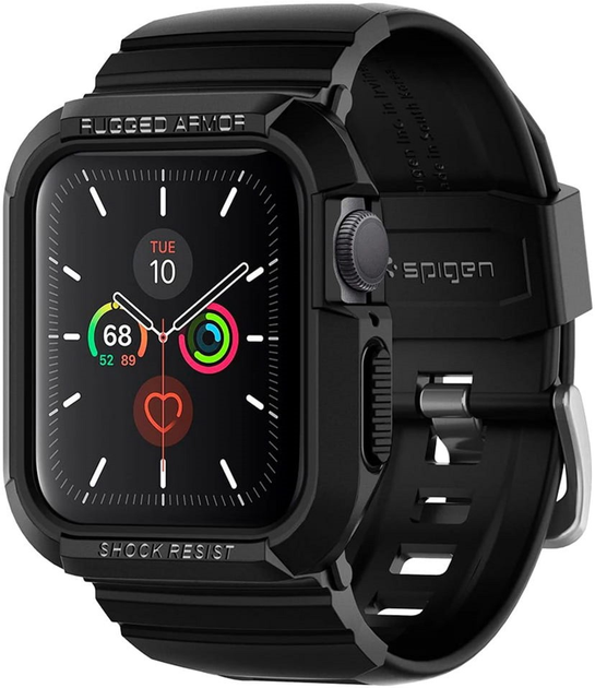 Pasek z etui Spigen Rugged Armor Pro ACS00546 do Apple Watch Series 4/5/6/7/8/9/SE/SE2 40-41 mm Czarny (8809685624080) - obraz 1